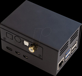 4260439550941 Housing for Raspberry Pi 5 &amp; HiFiBerry universal, steel, bla