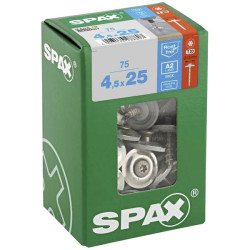 SPAX 4587000450257 Tinsmith screw Stainless steel A2 4.5x25 mm 75 pcs