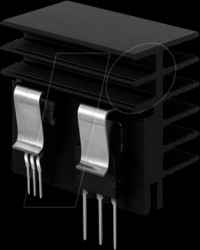 SK 481 50 SA Extruded heat sink, 50 mm, black anodised, 5.7 K/W, THFU 1-4+6