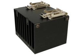 Radiator; FX395-SSR; do SSR 3-fazowych; do SSR 1-fazowych; z otworami; z uchwytem TS35 na szynę DIN; czerniony; 0,63K/W; 110mm;