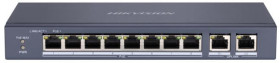 DS-3E0310P-E/M - switch PoE 8-port + 2 RJ45