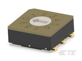Przełącznik obrotowy 10-pozycyjny 10P SMD 20 mA -40 → +85°C
