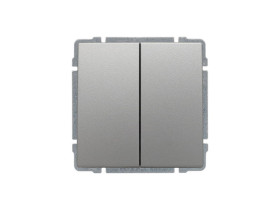 KOS 66 Łącznik świecznikowy z klawiszem bez ramki aluminium 664015 KOS