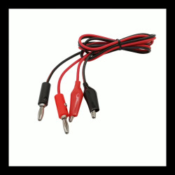 Wtyczka bananowa męska na zaciski krokodylkowe 4mm