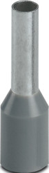 Insulated wire end ferrule, 2.5 mm², 14 mm/8 mm long, UL 486F-E, NF C 63-023, gray, 1213201