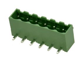 Łączówka; EDRC-5.08-06P-4; 6 torów; R=5,08mm; 8,2mm; 15A; 300V; przewlekany (THT); kątowe 90°; zamknięta; zielony; KLS; RoHS