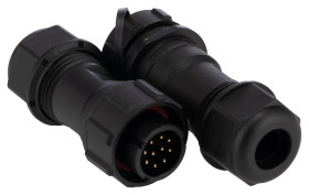 Przemysłowe złącza okrągłe 10, 10-pinowe SY17 Kabel, Układ szeregowy Wtyczka, gniazdo RS PRO