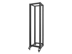 Szafa stojąca OPEN RACK 19 42U 600x1000mm do serwerów i magazynów energii otwarta czarna LANBERG