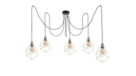 Lampa Wisząca Loftowa 5Xe27 Taho Gold