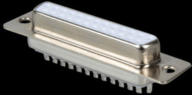 D-SUB socket, 25-pin, solder bucket