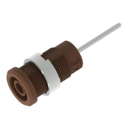 Gniazdo bananowe Żeński Pin Brązowy 36A Electro PJP rozmiar 4 mm