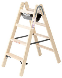 MUNK Günzburger Steigtechnik 033808 drewno Drabina składana ze stopniem 7.4 kg