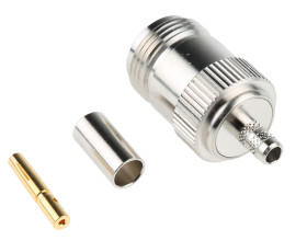 Złącze koncentryczne Montaż na kablu Żeński 50Ω typ złącza Złącze N Połączenie zagniatane typ kabla RG122, RG133A,