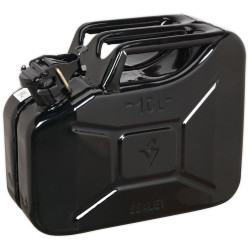 Sealey JC10B Jerry Can 10ltr - Black