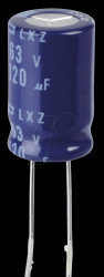 ELXZ630ETD121MJ16S ELKO, 120 µF, 63 V, 105 °C