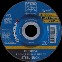 62011630 Cutting discs E 115-1.9 PSF DUO STEELOX