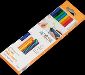110032516 16 glue sticks, coloured, 7 mm