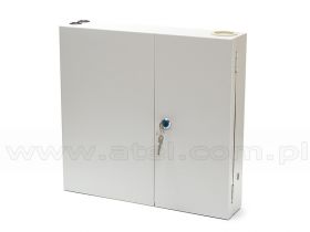 Przełącznica FTTH, naścienna, 24x SC simplex, bez adapterów, zamykana na klucz, dwudrzwiowa