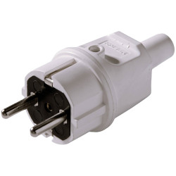 Martin Kaiser 514/gr Safety Plug PVC 250V Grey IP44, Flex Cables, Plug F
