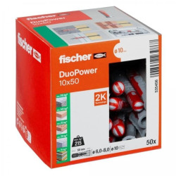 Kołki rozporowe uniwersalne DuoPower 10x50 50 sztuk FISCHER