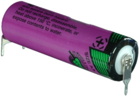 Lithium-battery, 3.6 V, LR6, AA, round cell, solder pin, 1110560800