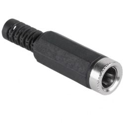 Gniazdo zasilające DC 2,5/5,5 mm złącze proste lutowane na kabel prądu stałego 25szt.