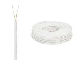 Przewód telefoniczny płaski 2x0,36 KP-2 biały 4135 /100m/