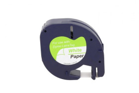 Taśma LT 59421 do drukarki DYMO 12mm 4m biała taśma czarny nadruk