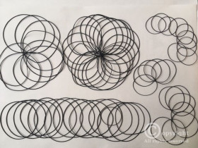 PASEK NAPĘDOWY 0,5MM X 0,5MM - RÓŻNE WYMIARY (ŚREDNICE 25-65MM DŁUGOŚCI ZŁOŻ. 40-100MM) ZESTAW OK. 50 SZTUK (PAS-SET0505)