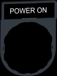 ZBY2326 Legend holder 30x40 mm, for Ø 22-mm devices, with POWER ON sign