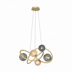 Lampa wisząca ARLON kolor złoty mat/dymne szare szkło, bursztynowe szkło metal/szkło, 5xG9 IP20 MD4922-5-EGBDN Zuma Line