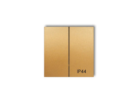 Klawisze podwójne do wyłączników IP44 (komplet dwóch sztuk) złoty 29MKLH-2 KARLIK