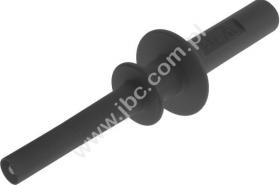 5600-SP-PD-SW Wtyk bezpieczny w.n. 5kV 4mm, przyłącze lutowane, czarny, ELECTRO-PJP, 5600SPPDSW