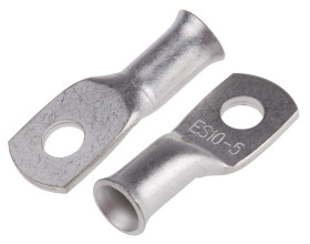 Zacisk oczkowy rozmiar przewodu 10mm² Ø 5mm nieizolowany średnica wew 4.5mm Naturalny RS PRO