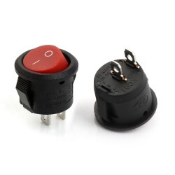 PRZEŁĄCZNIK KLAWISZOWY KCD012 6A 250VAC ON-OFF CZERWONY (PRZEL-KCD012)