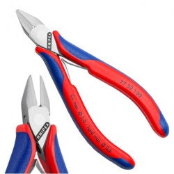 Szczypce boczne tnące dla elektroników 130mm precyzyjne zwężone z małym ścięciem KNIPEX 77 32 130