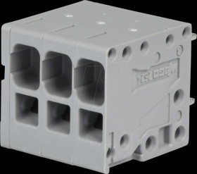 2624-3103 PCB clamp with push-in CAGE CLAMP, 5mm pitch, 4mm², 3-pole, stra