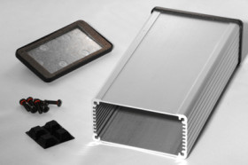 Aluminum RF enclosure, (L x W x H) 160 x 84 x 44 mm, natural, IP54, 1457K1602E