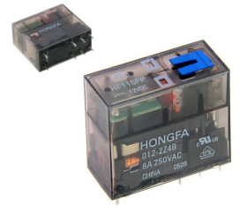 HF-115FP-012-2Z4B przekażnik elektromagnetyczny DPDT, zas. 12Vdc