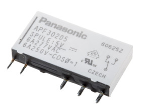 Przekaźnik mocy 5V dc SPDT Panasonic 170mW, montaż PCB 147Ω
