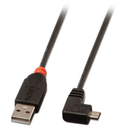 LINDY 31975 USB cable USB 2.0 USB-A plug, USB Micro-B plug 0.50 m Black