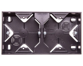 IMPRESJA Puszka natynkowa podwójna antracyt PNP-2Y/50