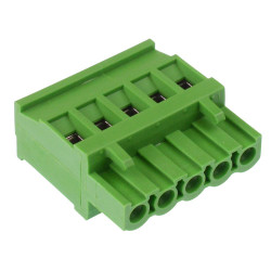 5-Way 5.08mm Vertical Pluggable Terminal Block Green 15A 300V
