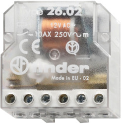 Current-surge relay, 2 Form A (N/O), 10 A, 250 V, 26.02.8.110.0000