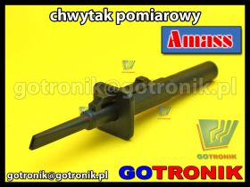 Chwytak pomiarowy haczyk | czarny