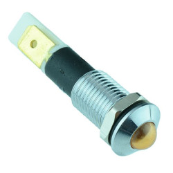 Yellow LED 10mm Metal Panel Indicator 12V