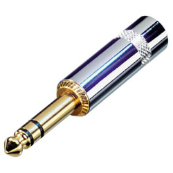 Rean NYS228G AV 6.35 mm Audio Jack Plug 3 Pins 1pc