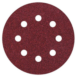 Wolfcraft 021222 Router Sandpaper 60 Grit 115mm Hook-and-Loop 25pcs
