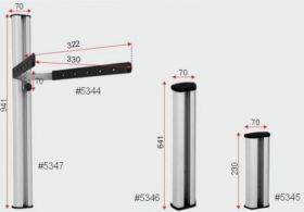 KOLUMNA UCHWYTU UNIWERS.93CM