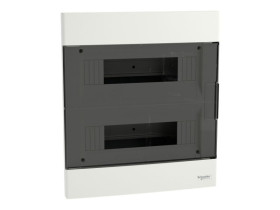 Rozdzielnica podtynkowa 24 modułowa 2x12M drzwi transparentne IP40 Easy9 EU EZ9EU-2-12-PT-T EZ9EUA212 SCHNEIDER ELECTRIC